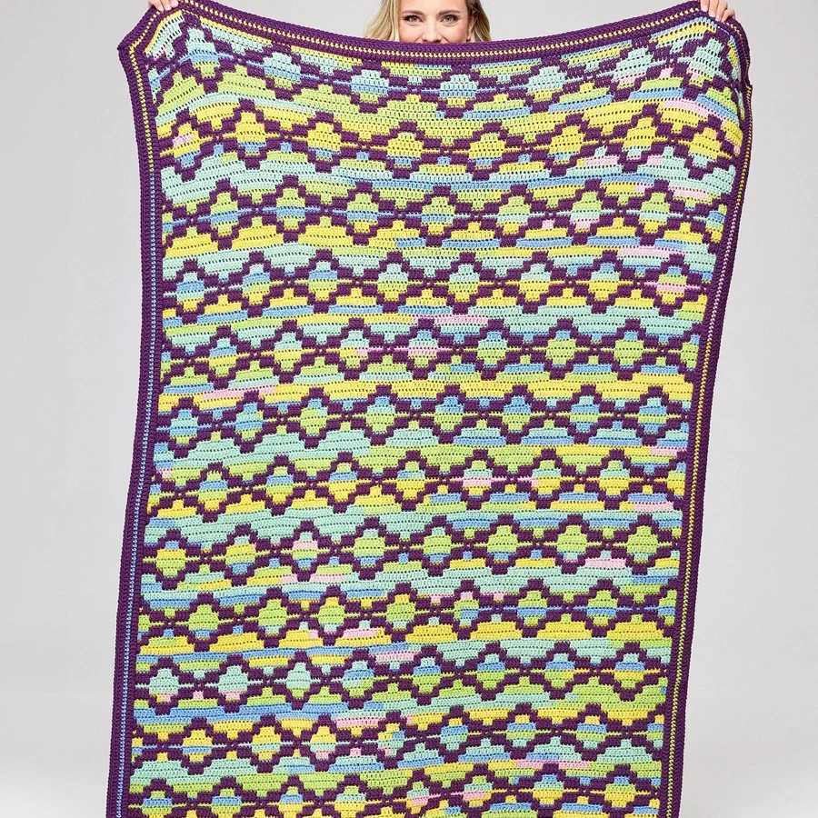 Un Laberinto de Color y Confort! Manta Corny en Crochet paso a paso PATRON GRATIS