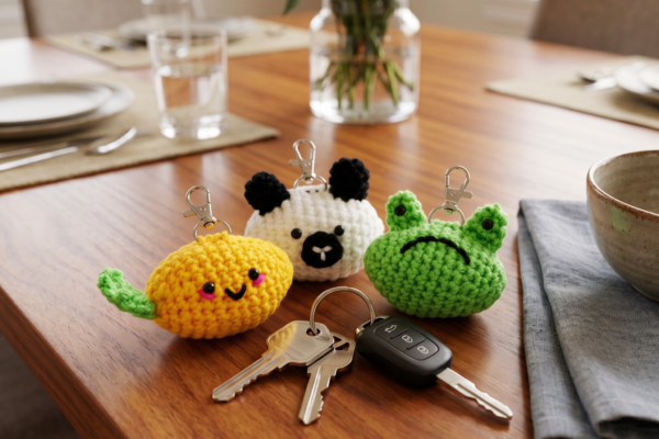 DIY Micro Amigurumi! Llaveros de Limón, Panda y Ranita paso a paso PATRÓN GRATIS