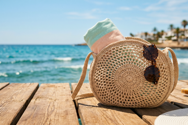 Bolso Playero Redondo en Punto Red (Patrón Gratis) ☀️🌊