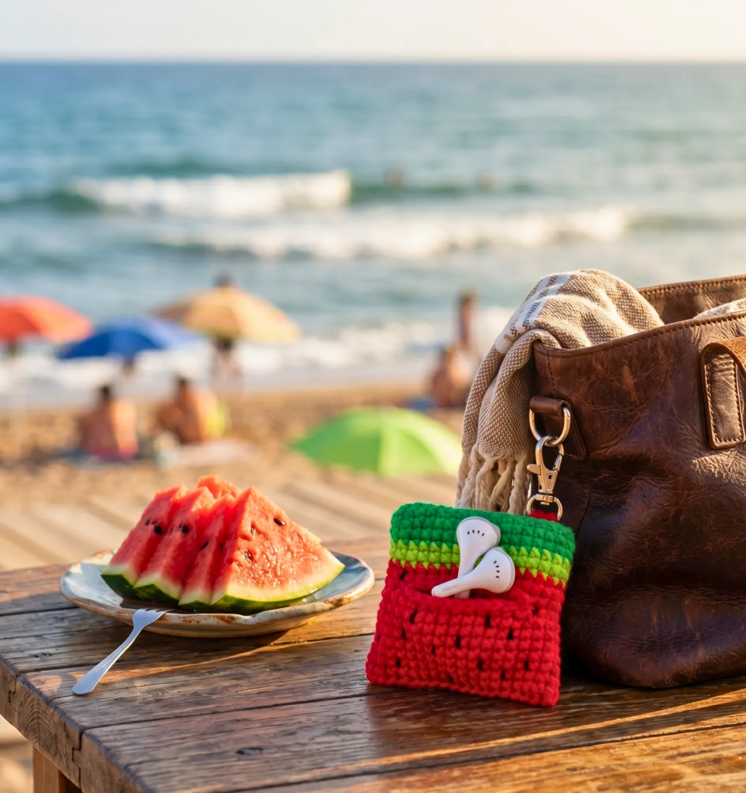Funda para Auriculares de Sandía a Crochet (Patrón Gratis)🍉