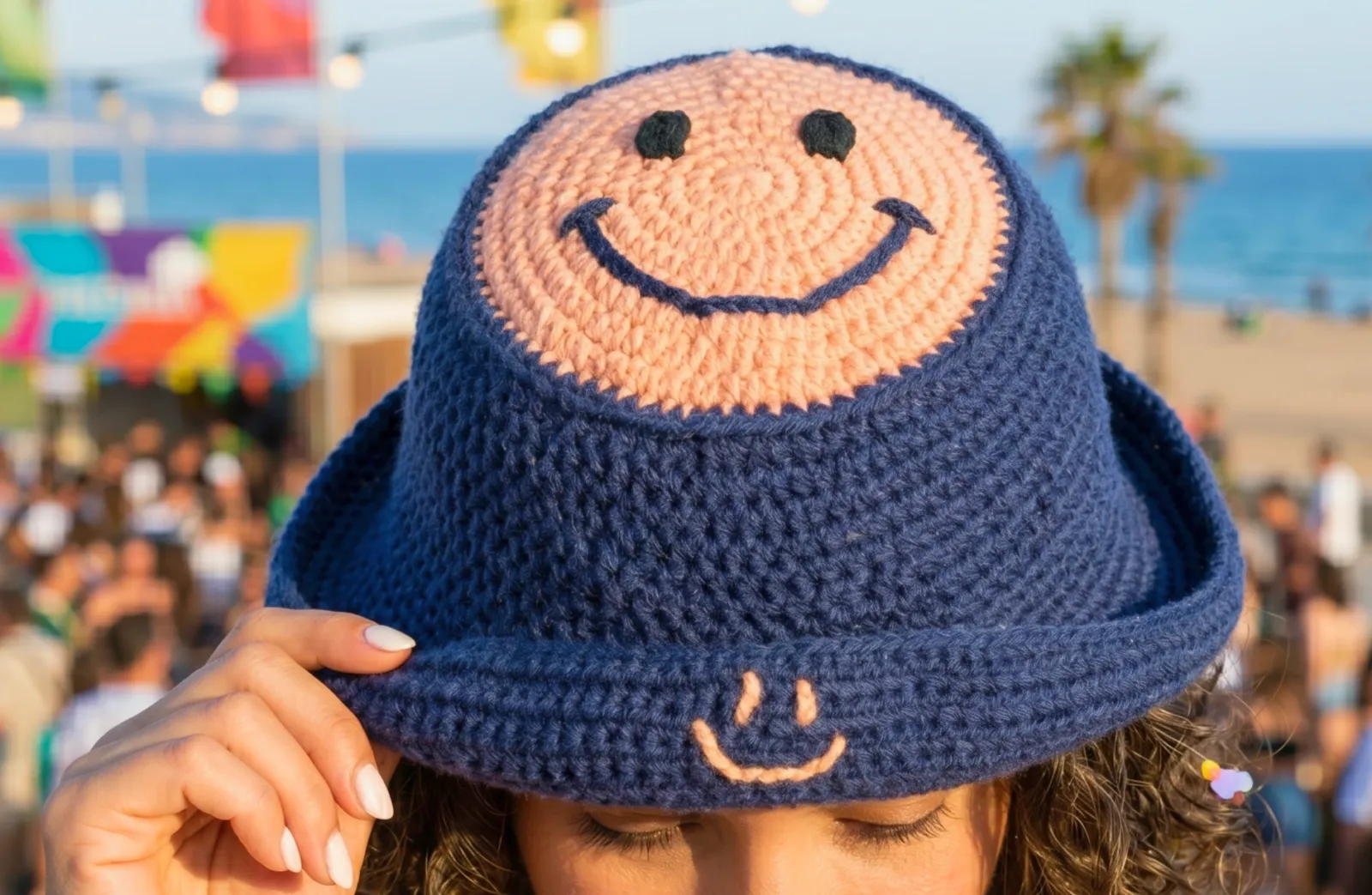 Teje el Gorro Pescador Carita Feliz de Verano (Patrón Gratis)