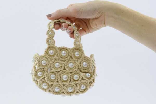 Teje la Bolsa Perlada a Crochet paso a paso (Patrón Gratis)