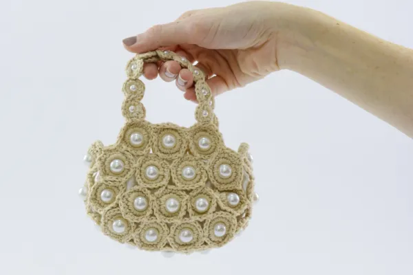 Teje la Bolsa Perlada a Crochet paso a paso (Patrón Gratis)