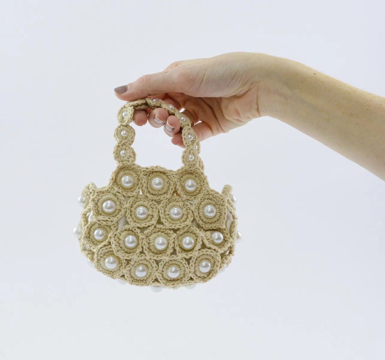 Teje la Bolsa Perlada a Crochet paso a paso (Patrón Gratis)