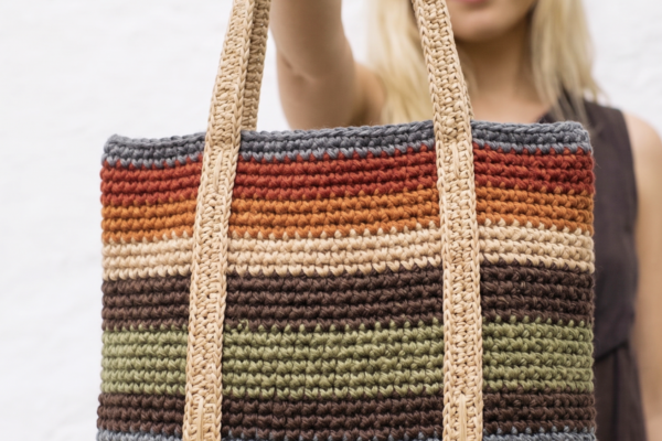 Teje la Bolsa a Rayas de Verano más Fácil y Bonita (Patrón Gratis) ☀️🌊