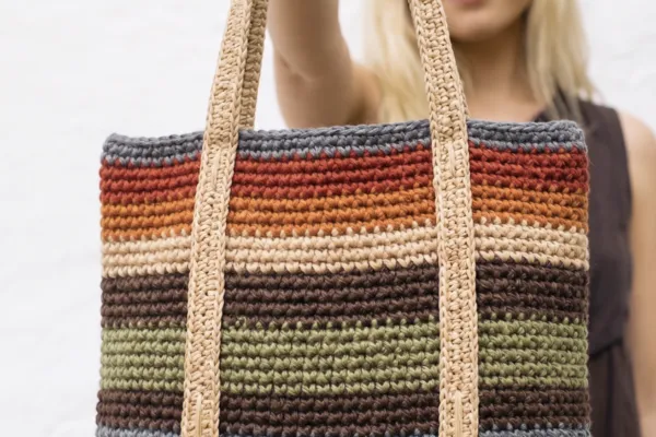 Teje la Bolsa a Rayas de Verano más Fácil y Bonita (Patrón Gratis) ☀️🌊