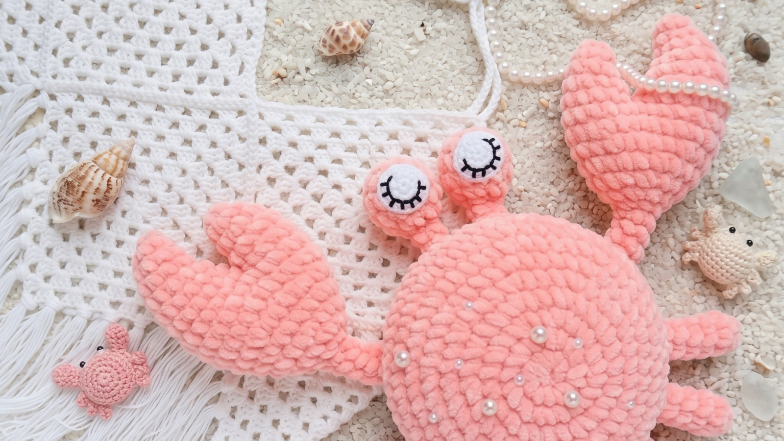 Cangrejo Amigurumi Terciopelo paso a paso PATRON PDF