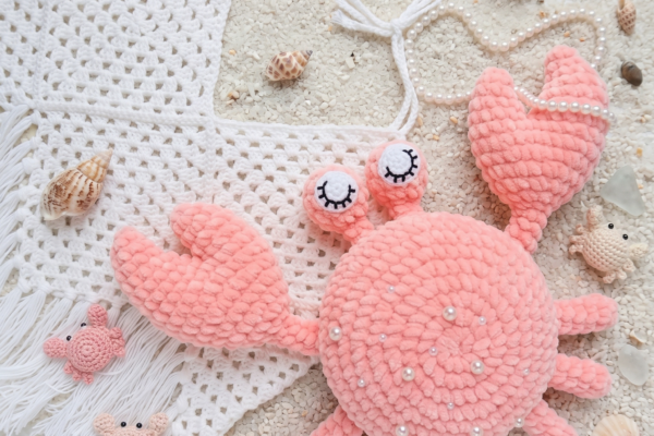 Cangrejo Amigurumi Terciopelo paso a paso PATRON PDF