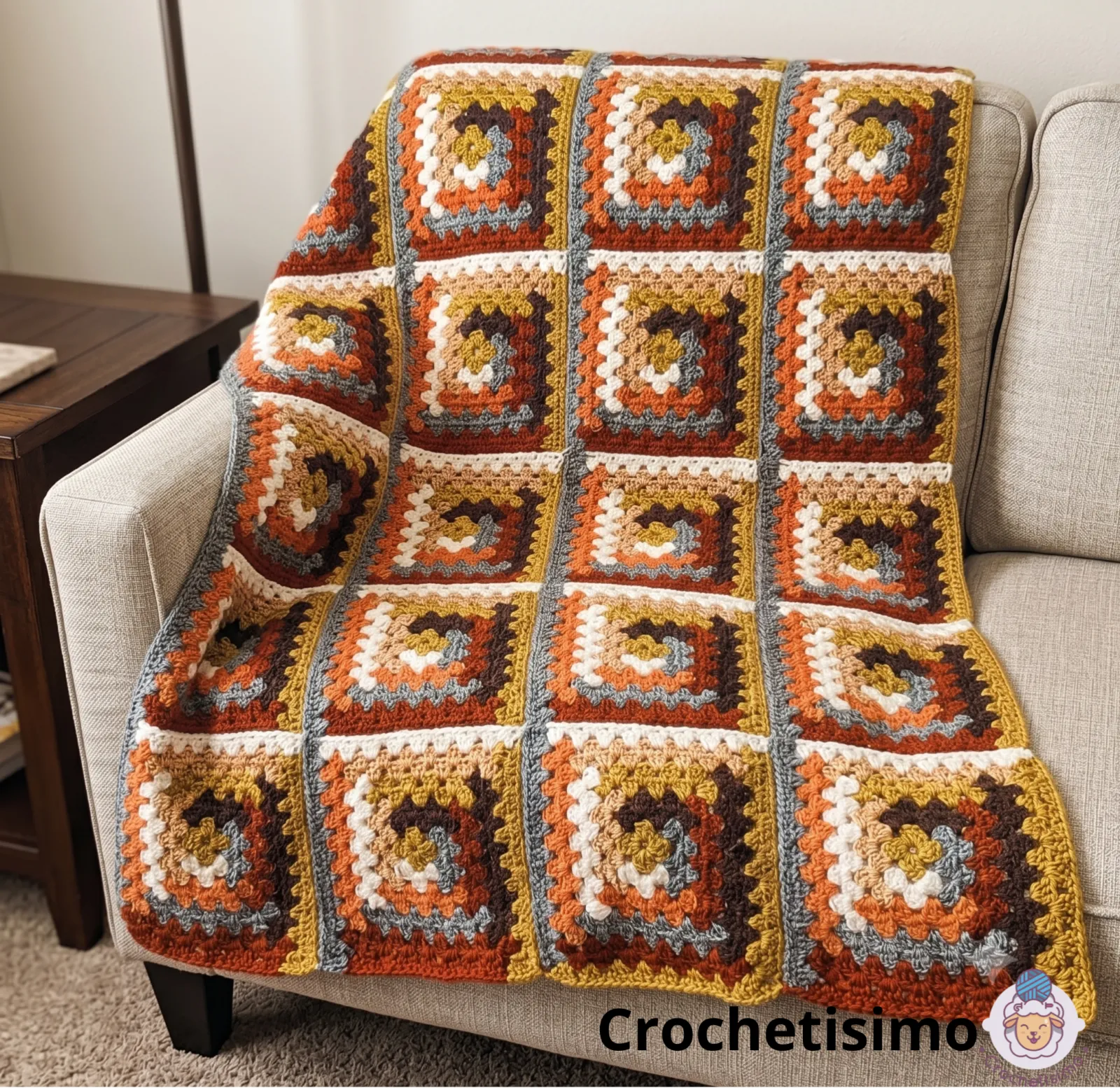 Granny Geométrico en Espiral a Crochet (Patrón Gratis) ☀️🌀