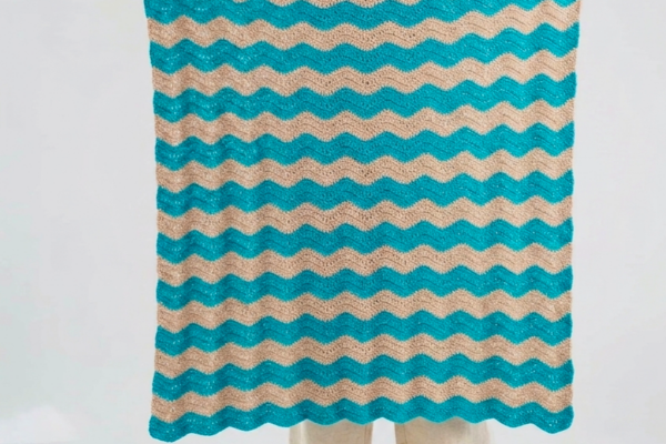 Teje la Mantas Olas Marinas en Crochet (Patron Gratis) 🌊⛱️