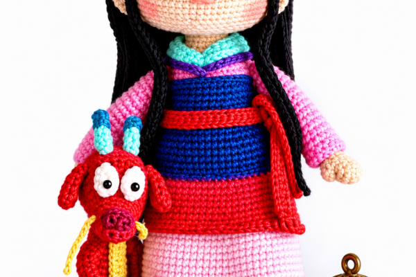Muñeca Mulan Amigurumi: Patrón Gratis Paso a Paso 🌸🎋