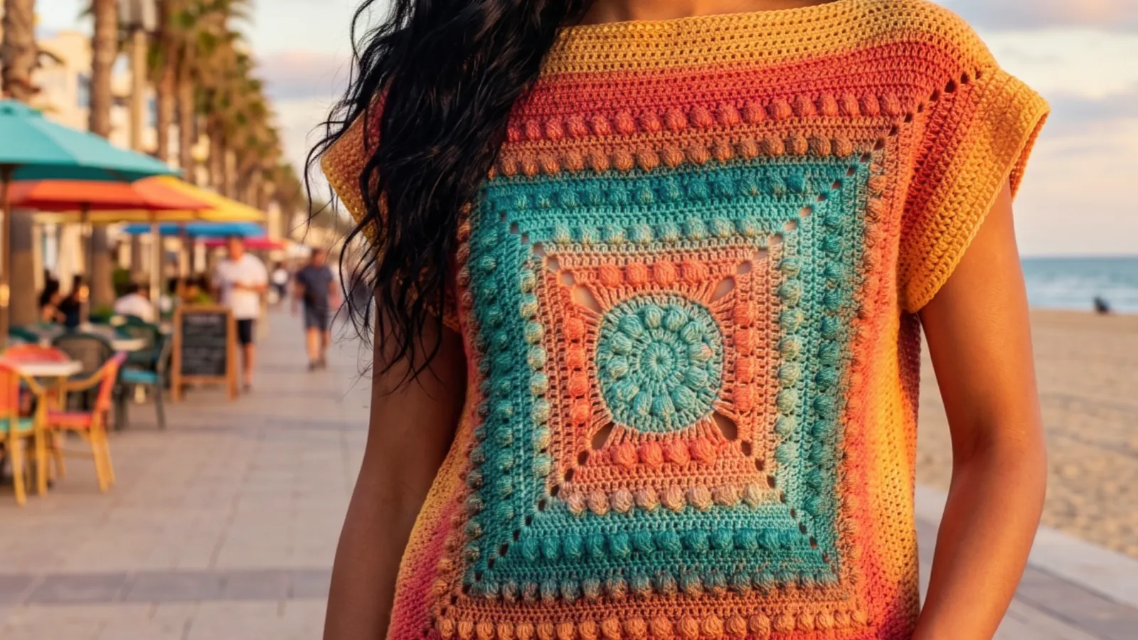 Top Granny de Verano a Crochet Patrón Gratis 🏖️☀️