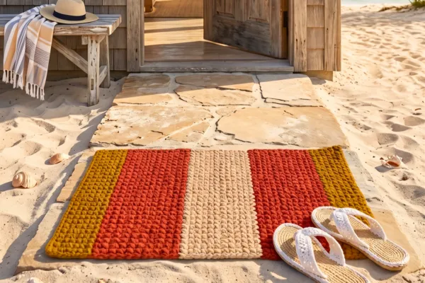 Cómo tejer una Alfombra en Crochet desde Casa (Patrón Gratis)