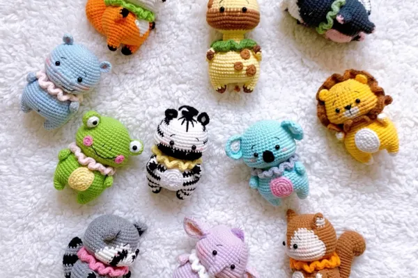 Colección de Mini Animales de la Selva Amigurumi (Patrón Gratis)