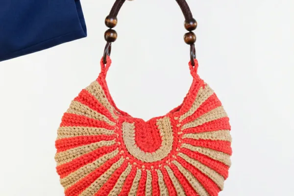 Bolsa Abanico a Crochet para Verano Patrón Gratis