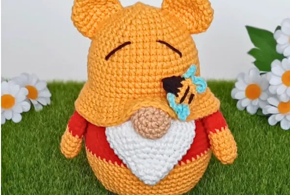 Teje el Gnomo Oso de Miel Amigurumi paso a paso (Patrón Gratis)