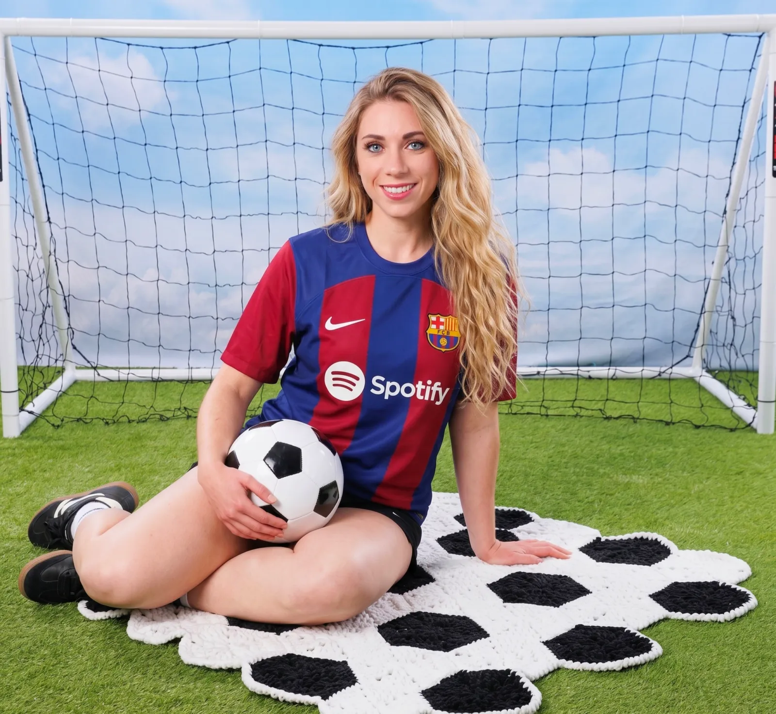 Teje la Manta Balón de Fútbol a Crochet (Patrón Gratis)