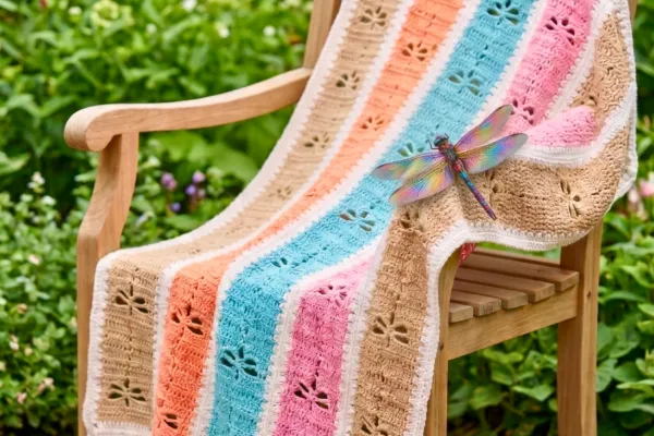 Manta Libélula un Diseño Sensacional a Crochet (Patrón Gratis)