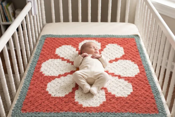 Teje la Manta  Margarita en Crochet C2C (Patrón Gratis)