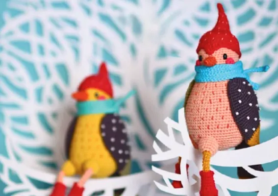 Pájaro Carpintero Amigurumi un Diseño Encantador (Patrón Gratis)