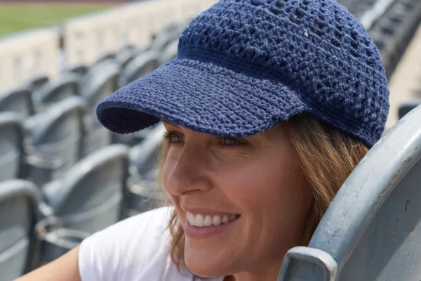Teje la Gorra con Visera Sabrina a Crochet (Patrón Gratis)