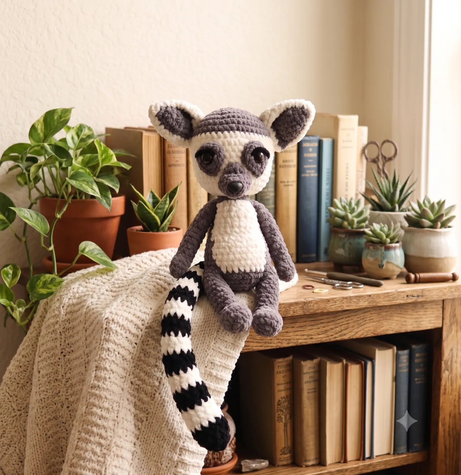 Teje a Leonardo el Lémur Amigurumi mas Tierno (Patrón PDF)
