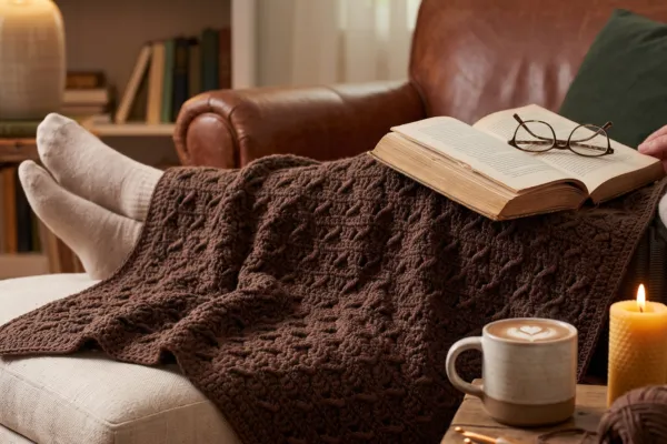 Teje la Manta Chocolate Negro en Crochet (Patron Gratis)