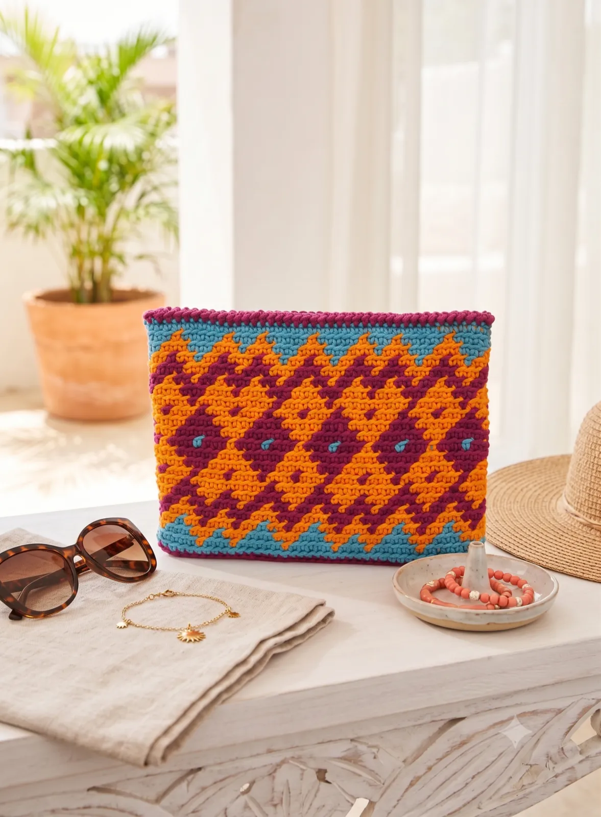 Cartera en Crochet  Estilo Wayuu (Patrón Gratis)