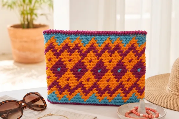 Cartera en Crochet  Estilo Wayuu (Patrón Gratis)