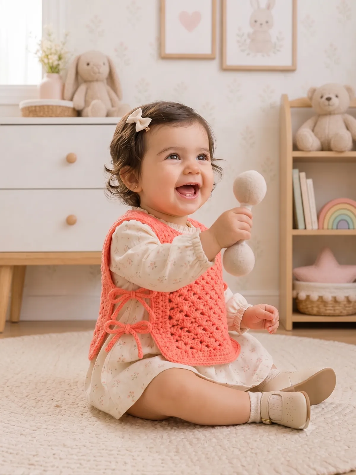 Chaleco Mimos y Abrazos para Bebés a Crochet (Patrón Gratis)