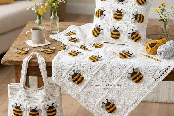 El Secreto para Tejer una Abeja en Relieve perfecta Patrón Gratis