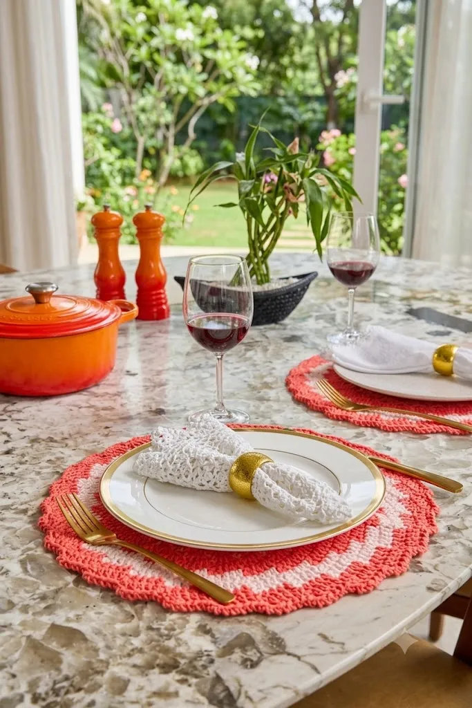 Mantel Individual Carrusel a Crochet Fácil (Patrón Gratis)