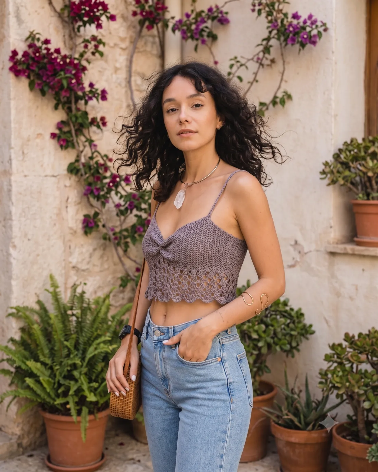Teje el Top Cleo a Crochet Veraniego y Chic (Patrón Gratis)
