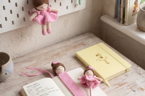 Set Escolar de Bailarina Amigurumi Fácil (Patrón Gratis)
