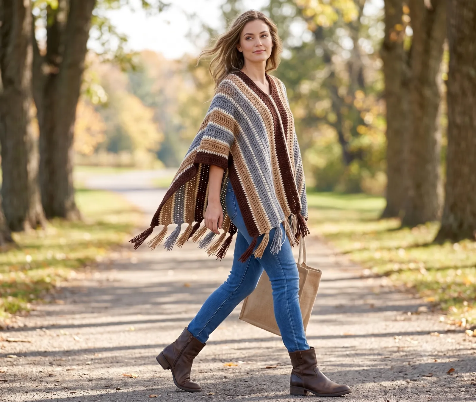 Poncho Alba para Principiantes a Crochet Fácil (Patrón Gratis)
