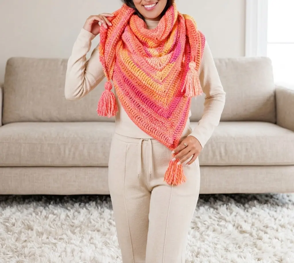 Chal Aurora a Crochet Facil para Principiantes PATRON GRATIS