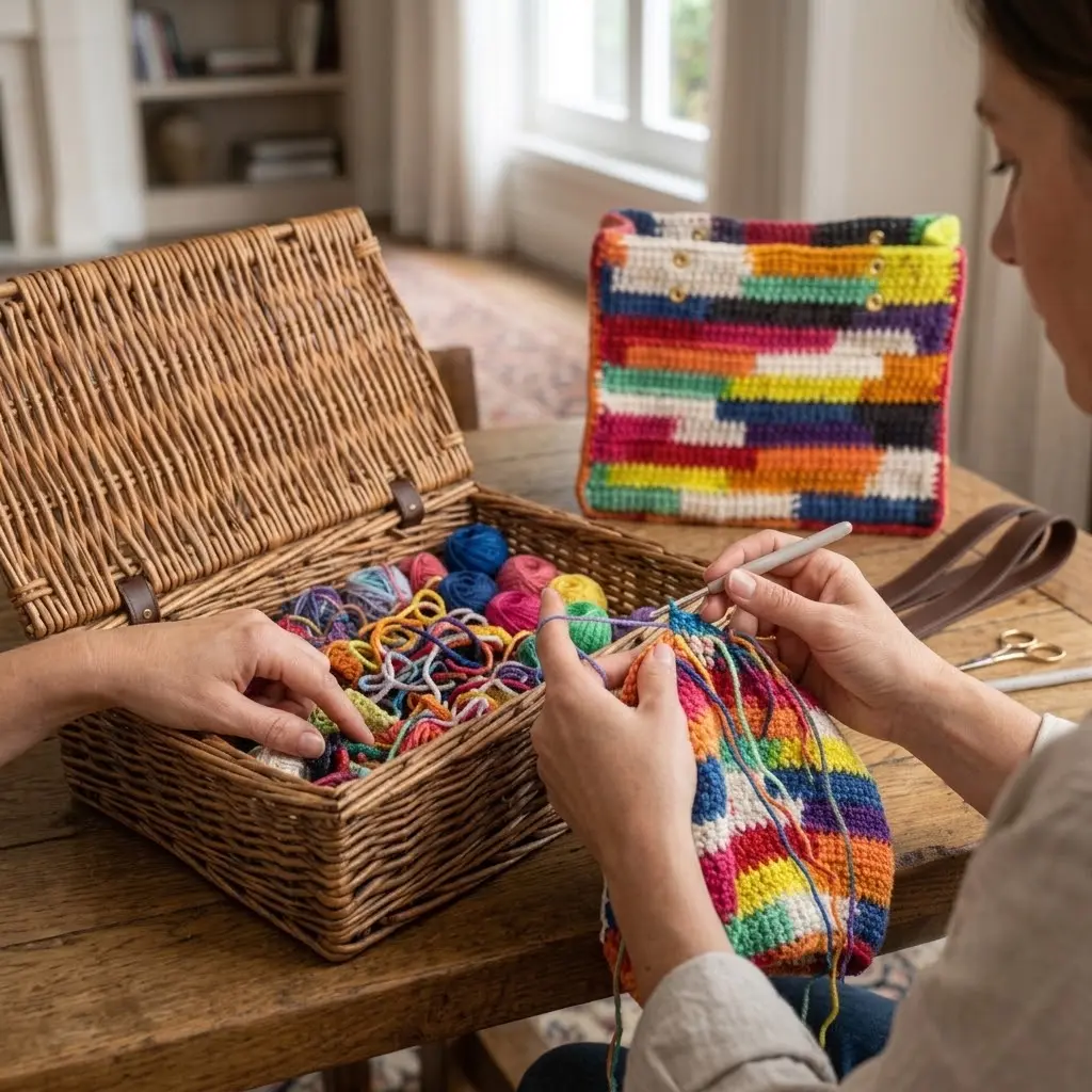 Cómo Reciclar Restos de Lana en una Bolsa de Crochet