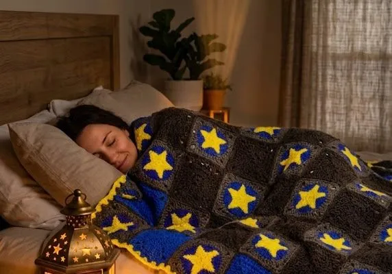 Teje la Manta Cielo de Estrellas a Crochet (Patrón Gratis)