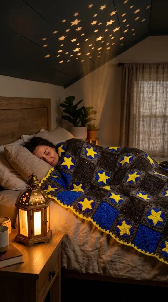 Teje la Manta Cielo de Estrellas a Crochet (Patrón Gratis)