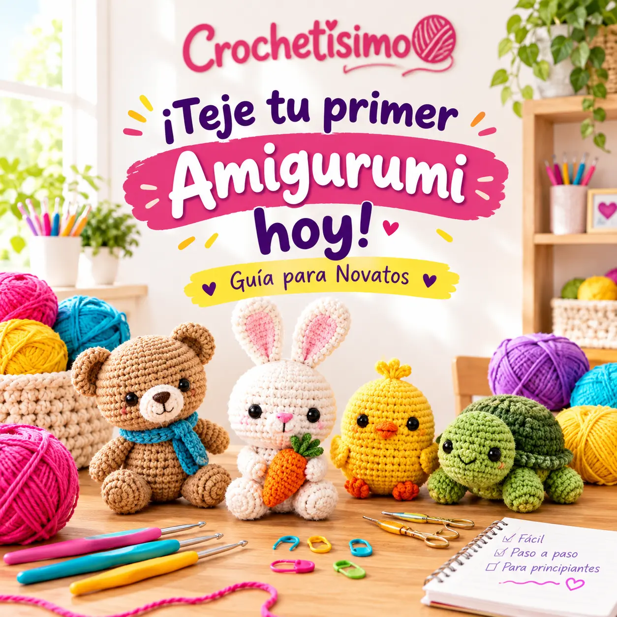 ¡Teje tu primer Amigurumi hoy! Guía para Novatos Gratis