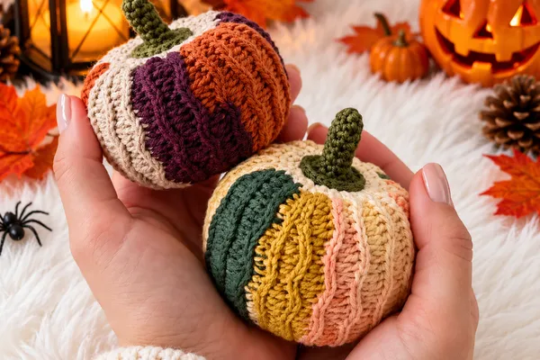Teje Una Calabaza Amigurumi con Relieve (Patrón Gratis)