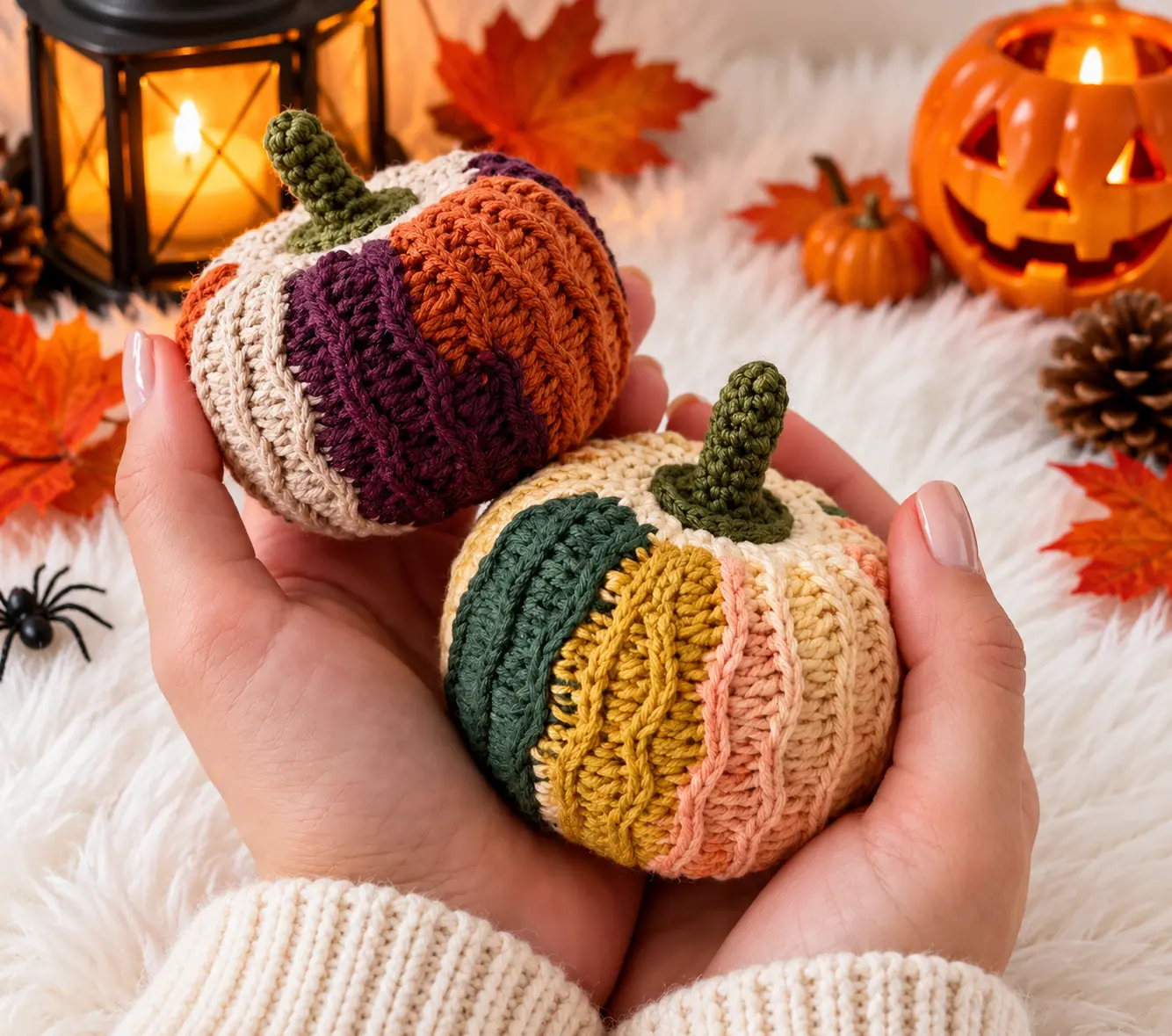 Teje Una Calabaza Amigurumi con Relieve (Patrón Gratis)