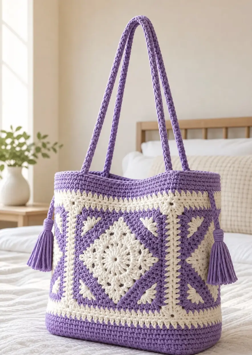 ¡ALERTA DE MODA! Bolso Granny Diamante Patron Gratis
